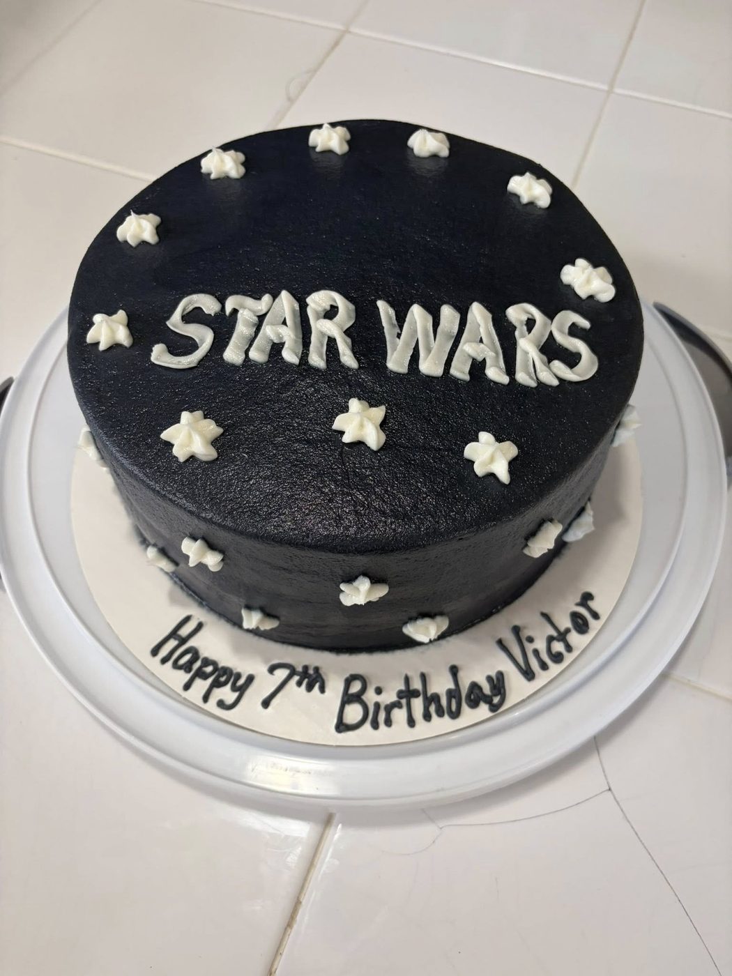 Star Wars galaxy birthday cake