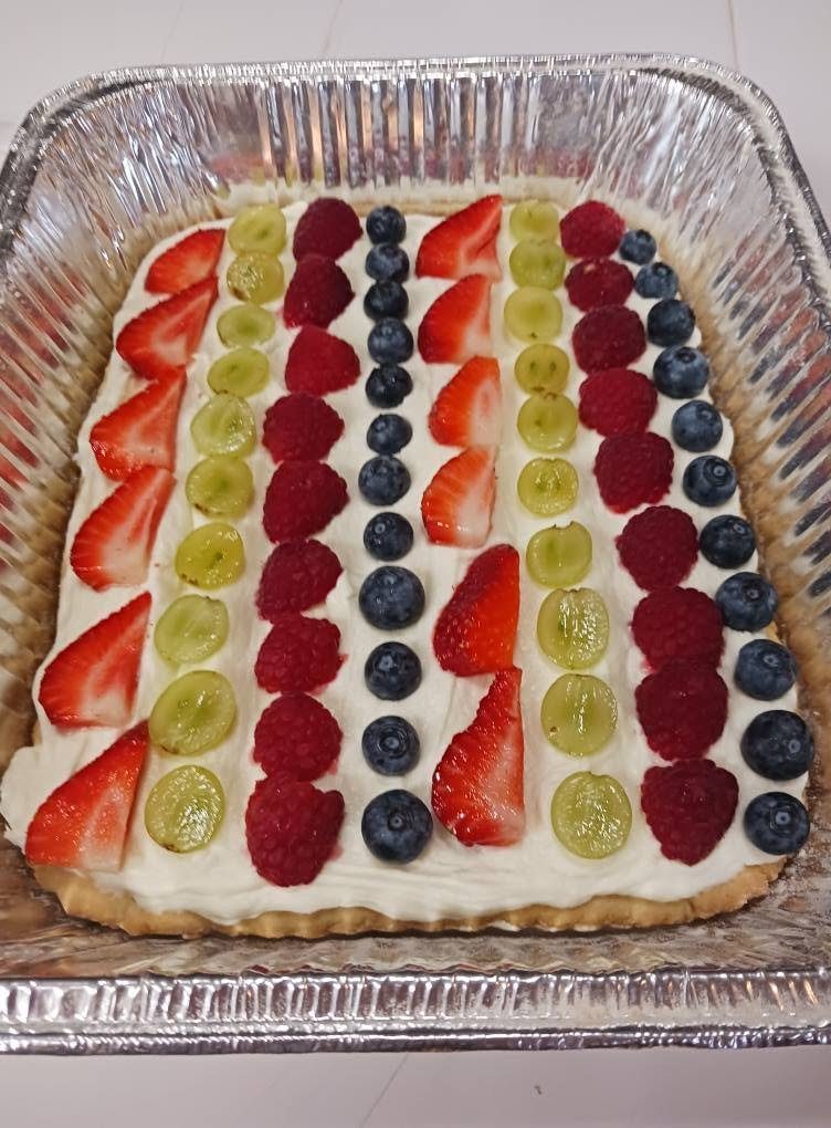 Fresh fruit flag tart